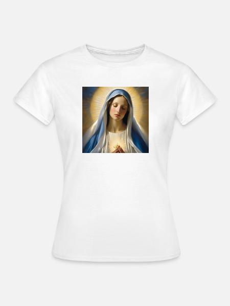 Maria, Katholisch, Heilige Maria, Christin - Frauen T-Shirt - Weiß