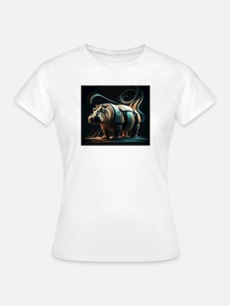 Mechanisches Flusspferd - Frauen T-Shirt - Weiß