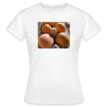 Oeuf - T-shirt Femme - blanc - Devant - AI Model Female 172 dark (172cm)