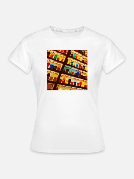 Bunte Flaschen - Frauen T-Shirt - Weiß