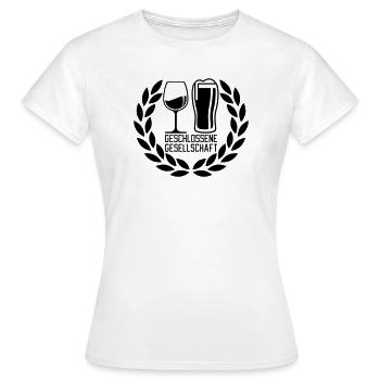 Geschlossene Gesellschaft - Frauen T-Shirt - Weiß - Vorne - AI Model Female 172 dark (172cm)