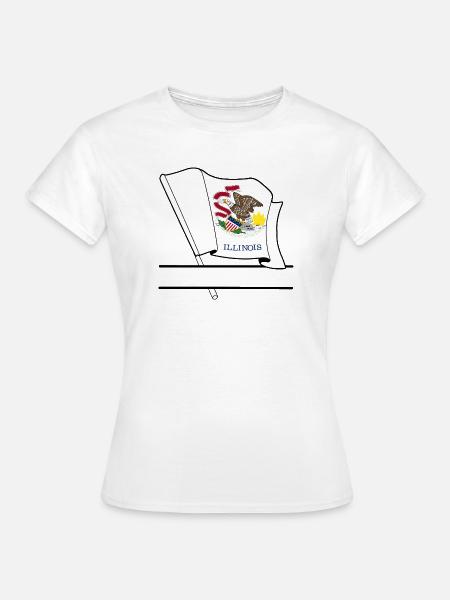 Hinweis Illinois Textbanner - Frauen T-Shirt - Weiß