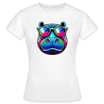 Hippopotame - T-shirt Femme - blanc - Devant - AI Model Female 172 dark (172cm)