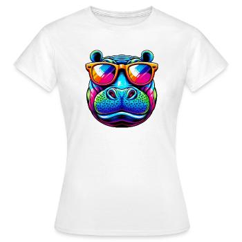 Hippopotame - T-shirt Femme - blanc - Devant - AI Model Female 172 dark (172cm)
