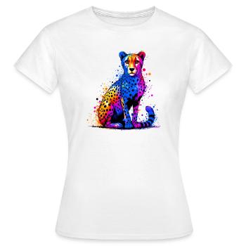 Guépard - T-shirt Femme - blanc - Devant - AI Model Female 172 dark (172cm)