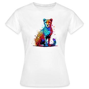 Guépard - T-shirt Femme - blanc - Devant - AI Model Female 172 dark (172cm)