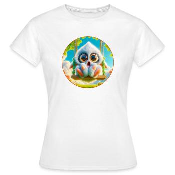 Cute cuddly monster - Women's T-Shirt - white - Front - AI Model Female 172 dark (172cm)