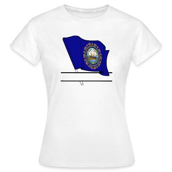 Hinweis New Hampshire Textbanner - Frauen T-Shirt - Weiß - Vorne - AI Model Female 172 dark (172cm)
