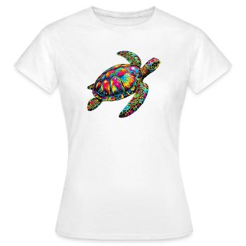 Tortue marine - T-shirt Femme - blanc - Devant - AI Model Female 172 dark (172cm)