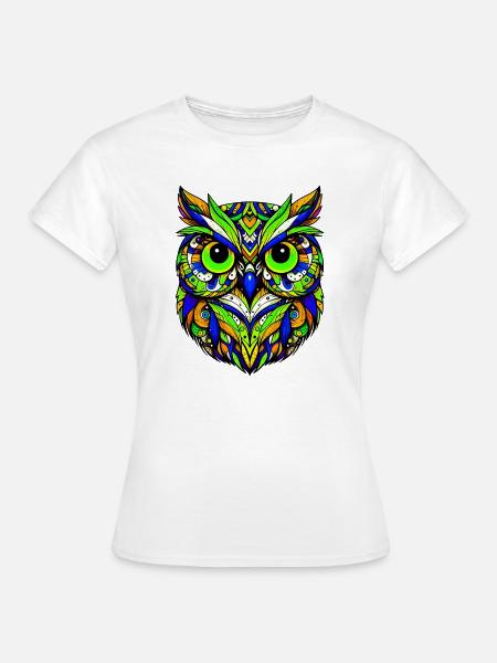 Eule - Frauen T-Shirt - Weiß