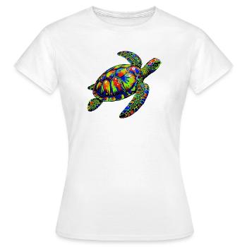 Tortue marine - T-shirt Femme - blanc - Devant - AI Model Female 172 dark (172cm)