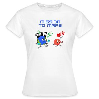 Mission to Mars - T-shirt Femme - blanc - Devant - AI Model Female 172 dark (172cm)