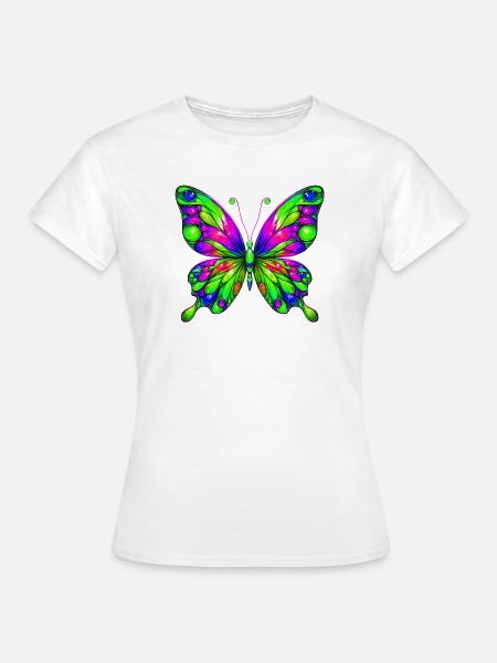 Schmetterling - Frauen T-Shirt - Weiß
