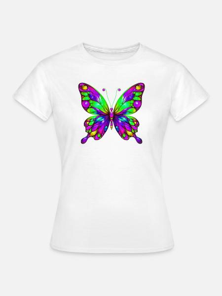 Schmetterling - Frauen T-Shirt - Weiß