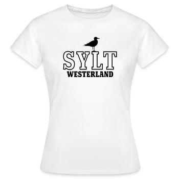 Sylt Westerland - Frauen T-Shirt - Weiß - Vorne - AI Model Female 172 dark (172cm)