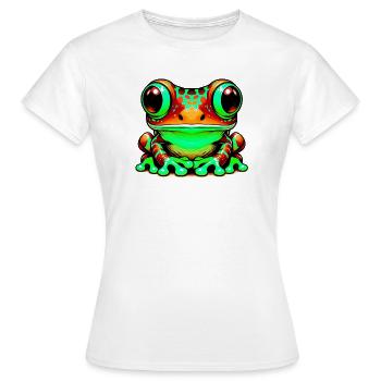 Frog - Women's T-Shirt - white - Front - AI Model Female 172 dark (172cm)