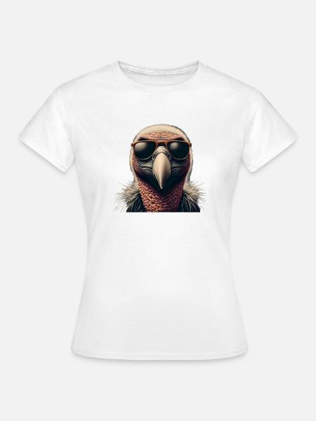 Geier mit Sonnenbrille - Frauen T-Shirt - Weiß