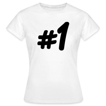 Numéro 1 # - T-shirt Femme - blanc - Devant - AI Model Female 172 dark (172cm)