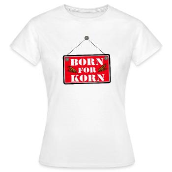Grain , Party , Wheat Grain ,Grain Party Born (25) - Women's T-Shirt - white - Front - AI Model Female 172 dark (172cm)