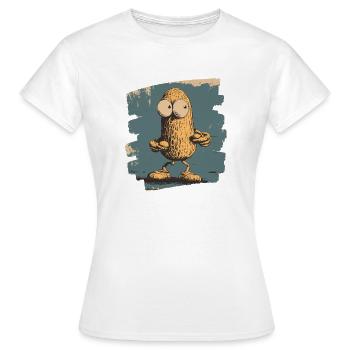 Erdnuss - Frauen T-Shirt - Weiß - Vorne - AI Model Female 172 dark (172cm)