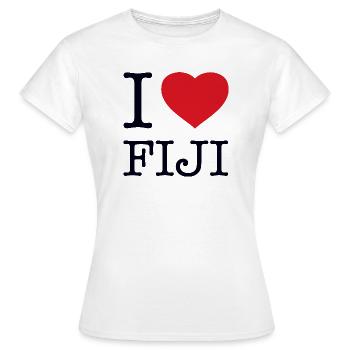 J’ADORE LES FIDJI - T-shirt Femme - blanc - Devant - AI Model Female 172 dark (172cm)