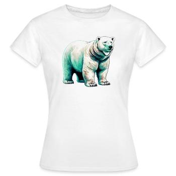 White polar bear - Women's T-Shirt - white - Front - AI Model Female 172 dark (172cm)