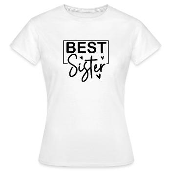 Beste Schwester - Frauen T-Shirt - Weiß - Vorne - AI Model Female 172 dark (172cm)