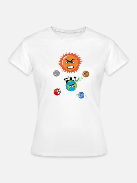 Verschmutzung der Erde - Frauen T-Shirt - Weiß