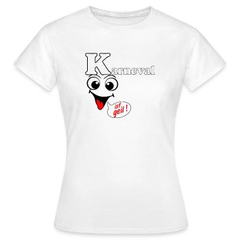 Carnaval , Le carnaval est génial , Chemise amusante de fête - T-shirt Femme - blanc - Devant - AI Model Female 172 dark (172cm)