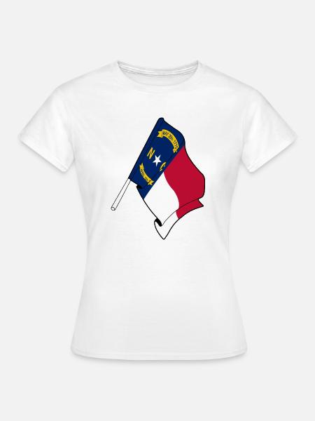 Flagge von North Carolina - Frauen T-Shirt - Weiß