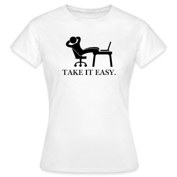Calme-toi. - T-shirt Femme - blanc - Devant - AI Model Female 172 dark (172cm)
