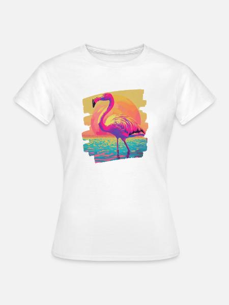 Flamingo - Frauen T-Shirt - Weiß