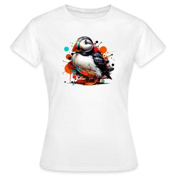 Puffin - Women's T-Shirt - white - Front - AI Model Female 172 dark (172cm)