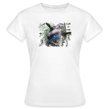 Jay Corvidae - Women's T-Shirt - white - Front - AI Model Female 172 dark (172cm)