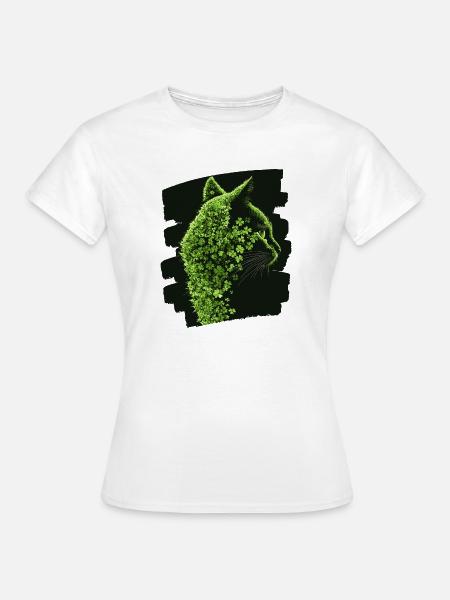 St Patricks day Katze - Frauen T-Shirt - Weiß