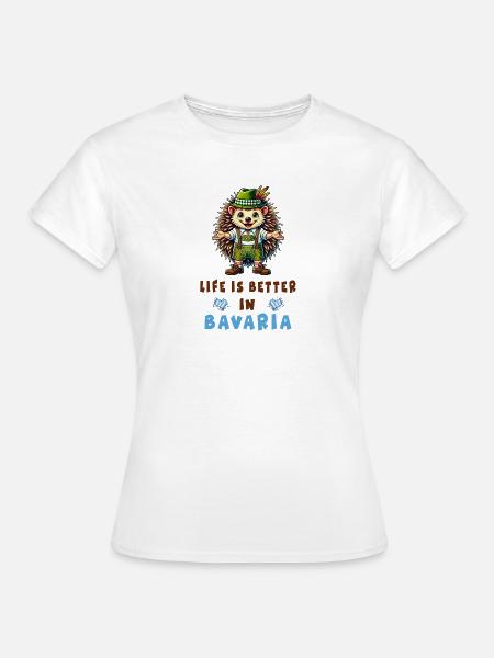 Bayerischer Igel - Frauen T-Shirt - Weiß