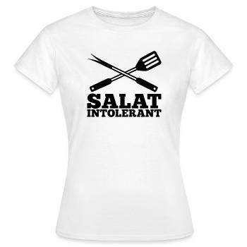 Salat Intolerant Grillbesteck - Frauen T-Shirt - Weiß - Vorne - AI Model Female 172 dark (172cm)
