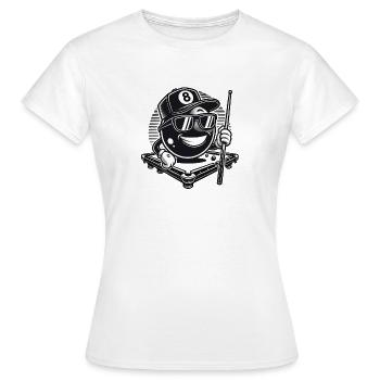Billard 8-Ball Cool - Frauen T-Shirt - Weiß - Vorne - AI Model Female 172 dark (172cm)