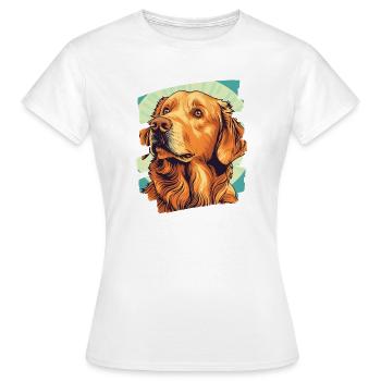 Golden Retriever - Frauen T-Shirt - Weiß - Vorne - AI Model Female 172 dark (172cm)