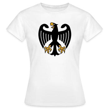 Armoiries de l’aigle de l’Allemagne - T-shirt Femme - blanc - Devant - AI Model Female 172 dark (172cm)