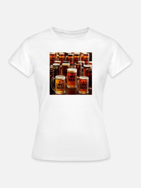 Bierliebe im Glas - Frauen T-Shirt - Weiß