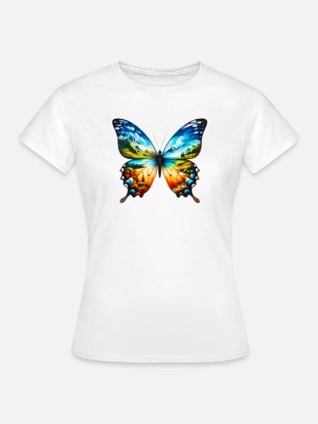 Schmetterling - Frauen T-Shirt - Weiß