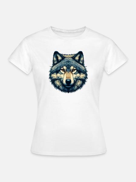 Wolf - Frauen T-Shirt - Weiß