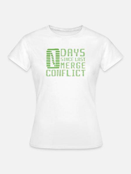 Merge Conflict Software Developer Entwickler Geek - Frauen T-Shirt - Weiß