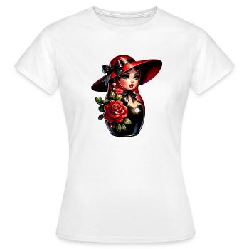 Fille russe ! Matriochka Russe pour Russes - T-shirt Femme - blanc - Devant - AI Model Female 172 dark (172cm)