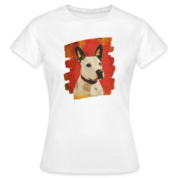 Bull Terrier Chien de combat Race de chien - T-shirt Femme - blanc - Devant - AI Model Female 172 dark (172cm)