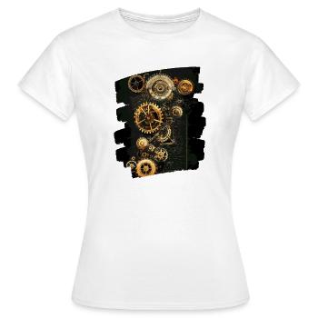 Steampunk Clockwork - Women's T-Shirt - white - Front - AI Model Female 172 dark (172cm)