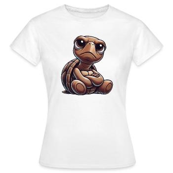 mignon dessin animé tortue drôle - T-shirt Femme - blanc - Devant - AI Model Female 172 dark (172cm)