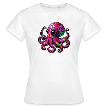 Pieuvre - T-shirt Femme - blanc - Devant - AI Model Female 172 dark (172cm)