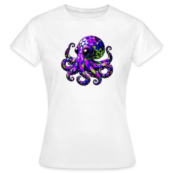 Krake - Frauen T-Shirt - Weiß - Vorne - AI Model Female 172 dark (172cm)